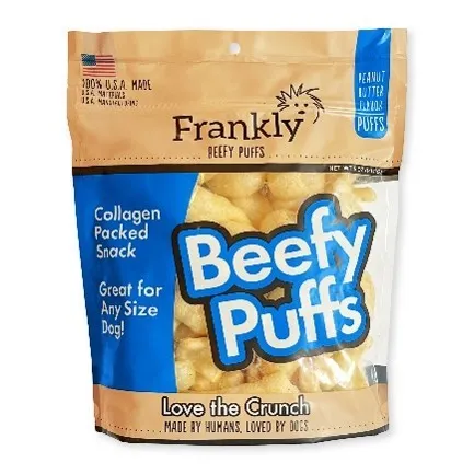 1ea Frankly Beefy Puffs Peanut Butter 5oz - Treat